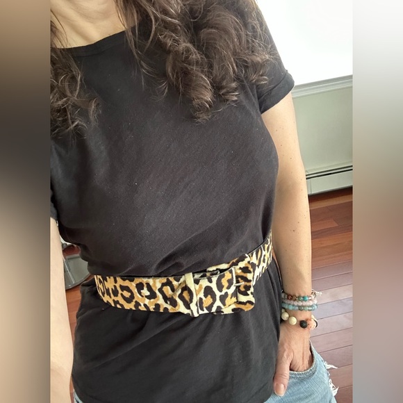 Vintage Leopard Velvet Belt - Picture 9 of 9